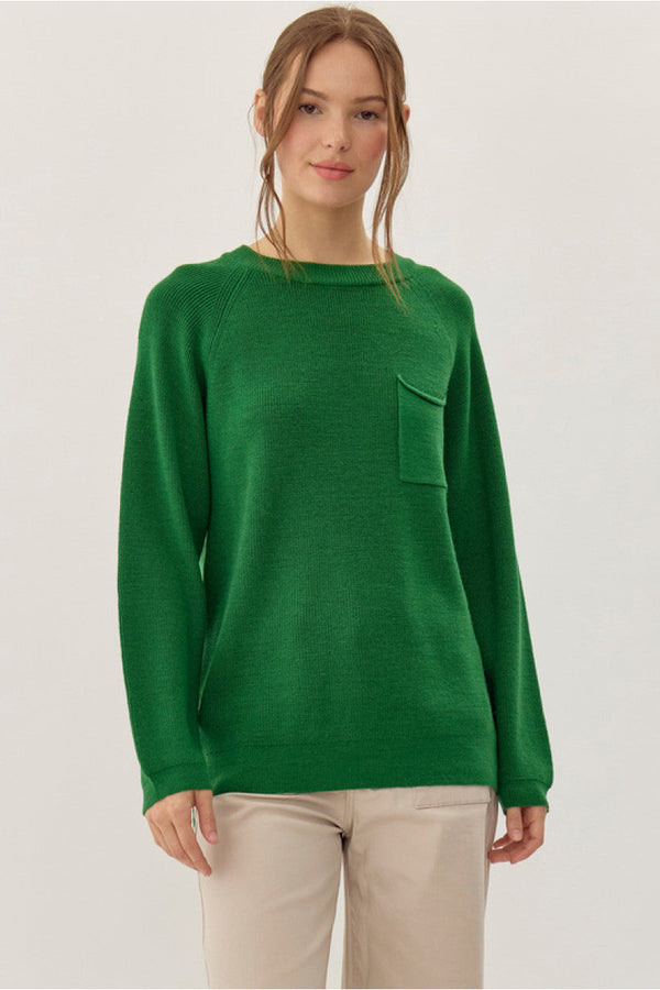 Terry Sweater - Rich Green